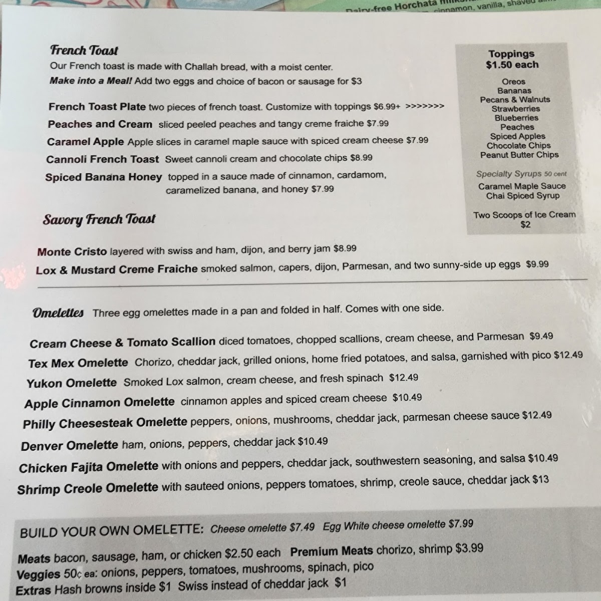 The Palace Diner on Abercorn Menu - Image 6